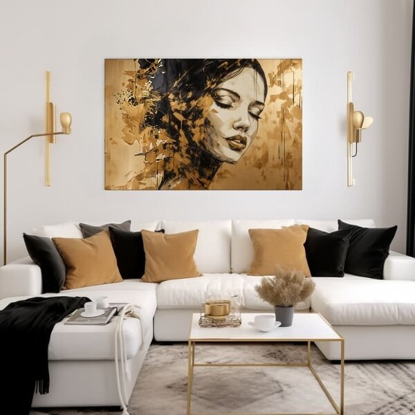 Atingere de aur pe panza Regina deșertului - 60x90 cm