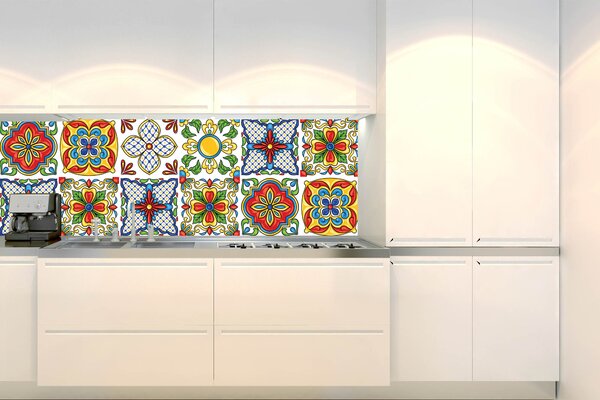 Fototapet pentru bucătărie - plăci ceramice mexicane 180 x 60 cm