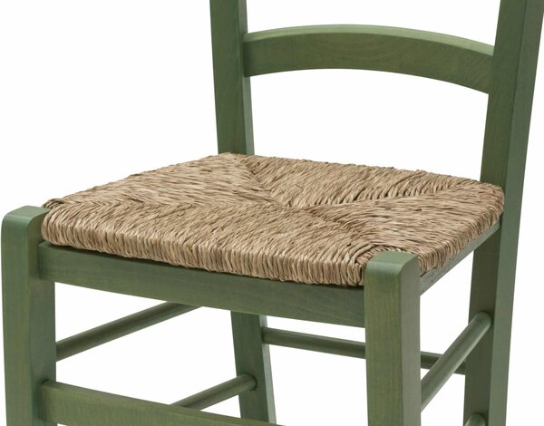 Scaun Verona ,lemn fag ,sezut impletitura paie - VERDE ANILINA