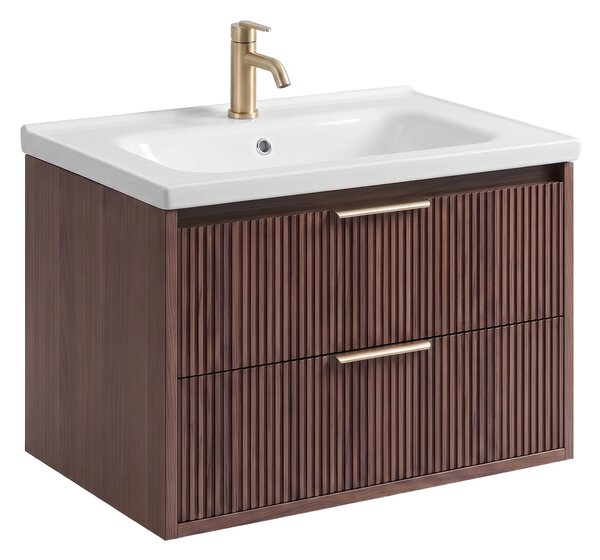 Dulap de baie cu chiuvetă REA Sherry 60cm Brown Walnut