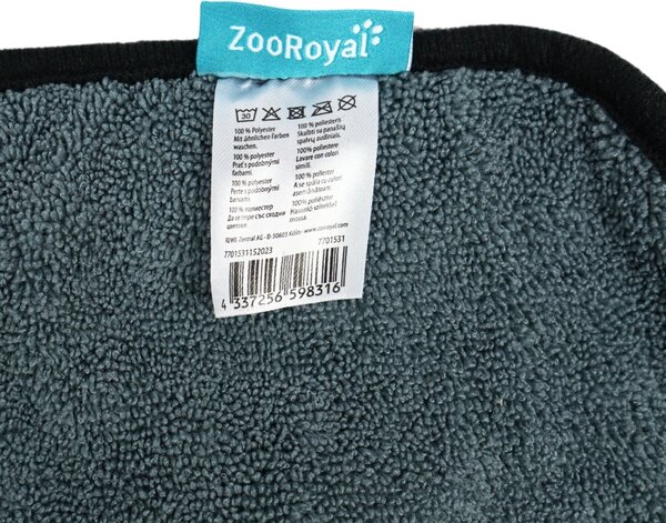 Prosop pentru animale de companie ZOOROYAL 80x35 cm gri-albastru