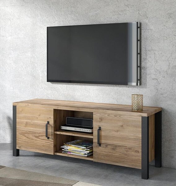Masă TV Oralee Typ 41 (molid + negru mat). Promo -18%. 1030310
