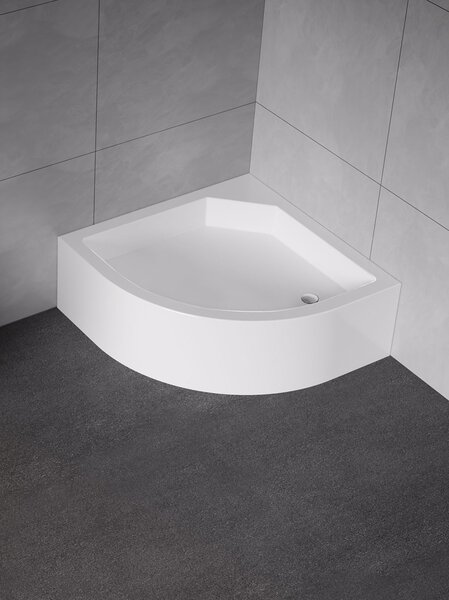 New Trendy Artus cădiță de duș semirotundă 90x90 cm alb B-0364