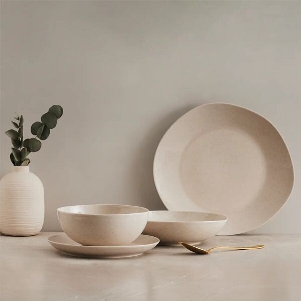 Farfurie plata 30cm, bej, Organic