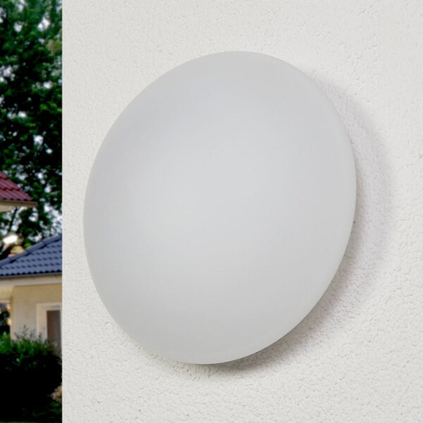 Searchlight Lumină exterioară din sticlă Tokyo 28 cm IP44, reglabil, Alb, Sticlă, Modern