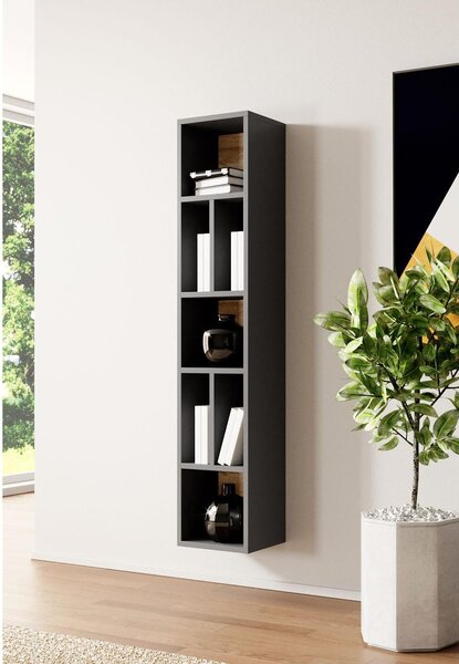 Raft suspendat Tamie Typ 88 (gri închis + stejar). Promo -21%. 1030163