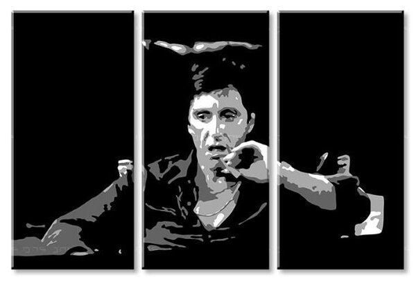 Cei mai mari mafioți de pe pânză SCARFACE - TONY MONTANA își gândește planul - 60x40 cm