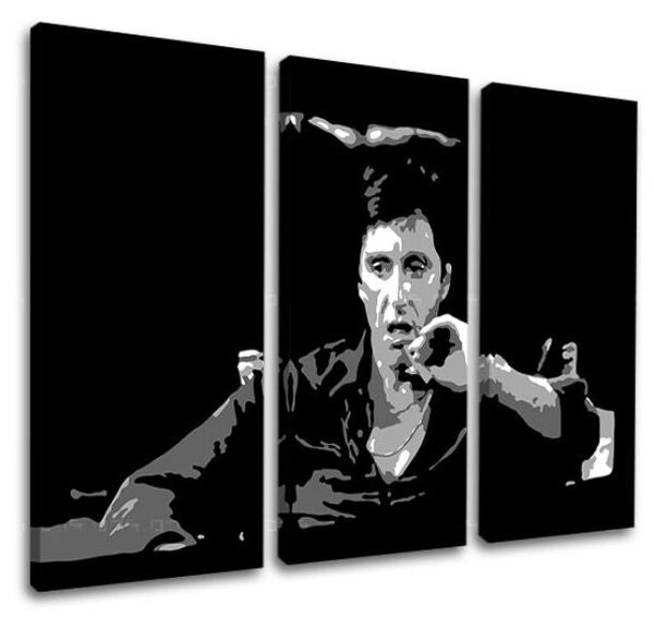 Cei mai mari mafioți de pe pânză SCARFACE - TONY MONTANA își gândește planul - 60x40 cm