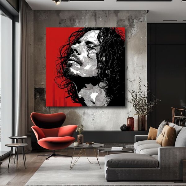 Chris Cornell pictura pe panza - Rock Passion - 60x60 cm