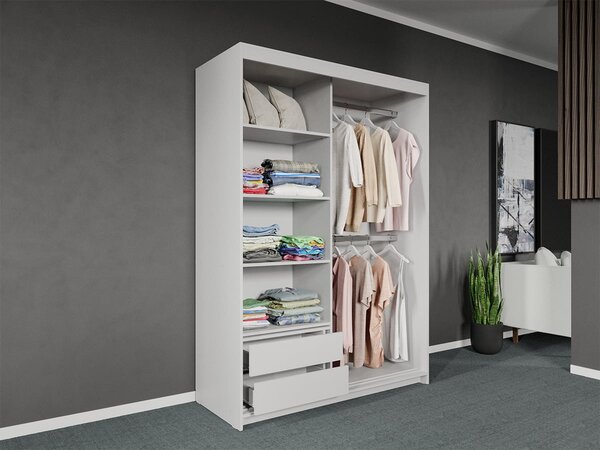 Dressing/Dulap dormitor Stejar Inchis 138 - Line