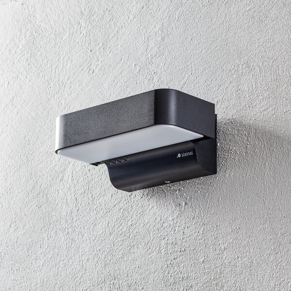 STEINEL L 800 C lumina de perete în aer liber jos antracit, Negru, Metal, Modern