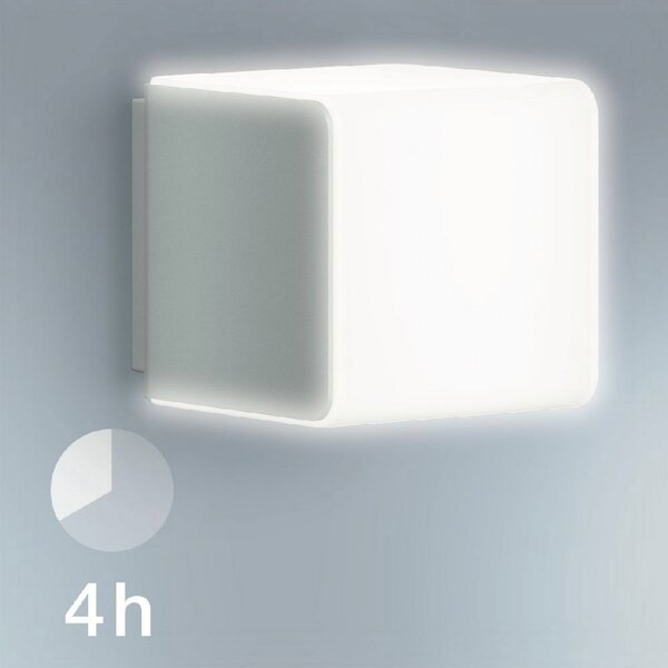 STEINEL L 830 SC Lampă de perete pentru exterior cu senzor, argintie, Gri, Plastic, Modern, Priză de perete sus / jos