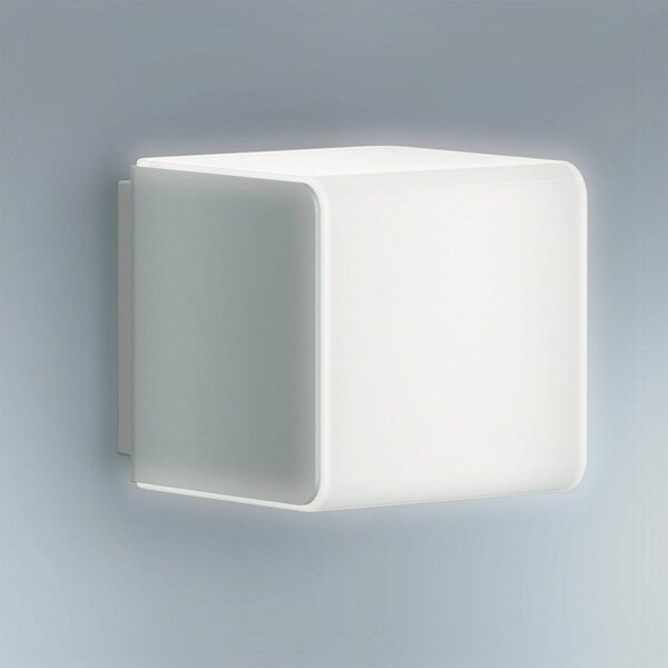 STEINEL L 830 SC Lampă de perete pentru exterior cu senzor, argintie, Gri, Plastic, Modern, Priză de perete sus / jos