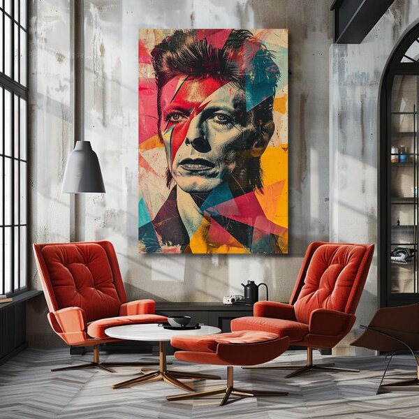 David Bowie pictură pe pânză - Rebel cu suflet de artist - 60x90 cm