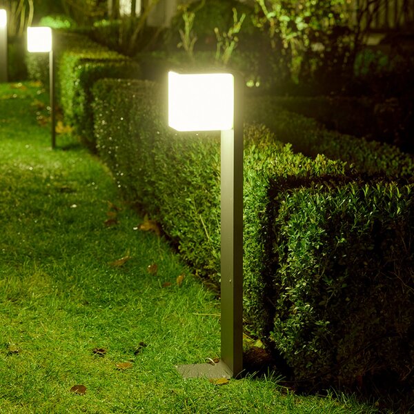 STEINEL GL 80 C Lumină de drum cu LED-uri, Bluetooth inteligent, antracit, reglabil, Negru, Metal, Modern
