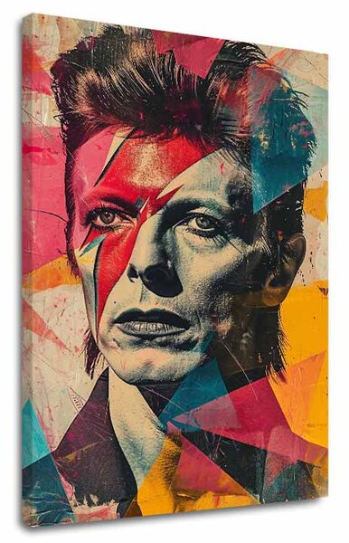 David Bowie pictură pe pânză - Rebel cu suflet de artist - 60x90 cm