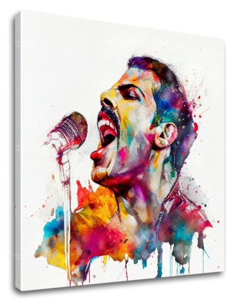 Design decorare pe pânză Iconic rebel Freddie Mercury - 80x80 cm