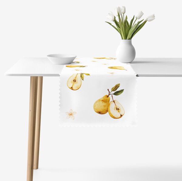 Goldea napron de masă teflonat - livada de pere 50x180 cm