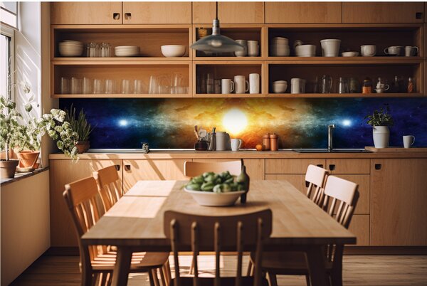 Fototapet pentru bucătărie - misterios univers 420 x 60 cm