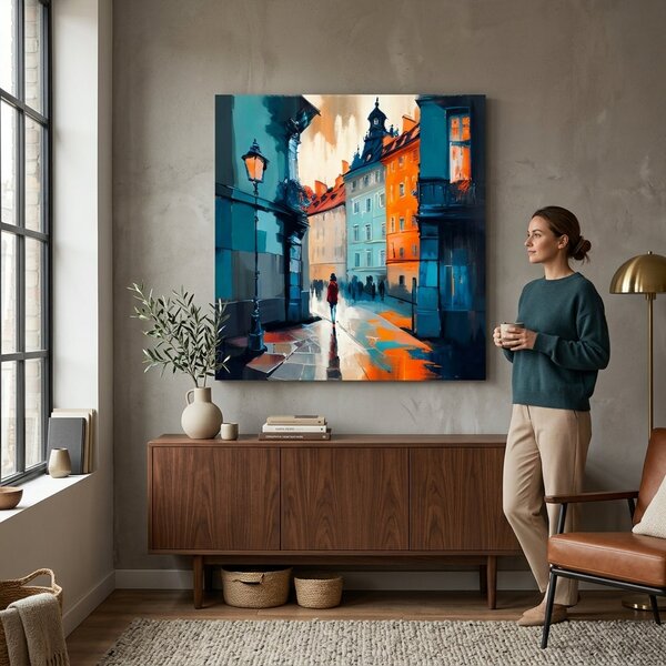 Design decorare pe pânză Praga în inima Europei - 60x60 cm