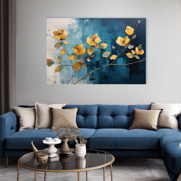 Eleganță atemporală pe pânză Flori abstracte în lumea modernă - 40x60 cm
