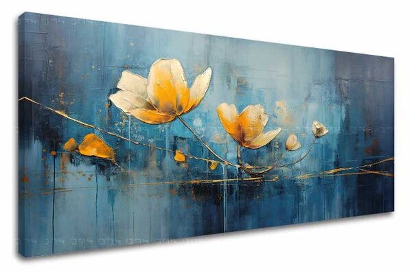 Eleganță atemporală pe pânză Atingere de aur de bucurie - 50x100 cm