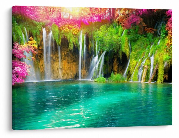 Tablou - Cascada, Lacurile Plitvice, Croația (70x50 cm)