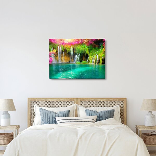 Tablou - Cascada, Lacurile Plitvice, Croația (70x50 cm)