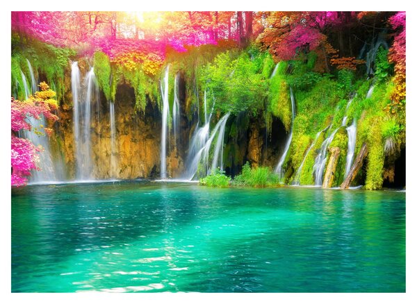Tablou - Cascada, Lacurile Plitvice, Croația (70x50 cm)