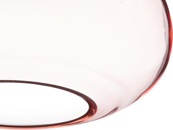 EBB & FLOW Horizon lampă susp. auriu-rosé Ø 21cm, reglabil, Roz / Rosé, Camera de zi / sufragerie, Sticlă, Scandinavă