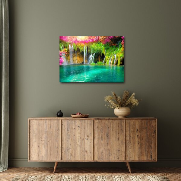 Tablou - Cascada, Lacurile Plitvice, Croația (70x50 cm)