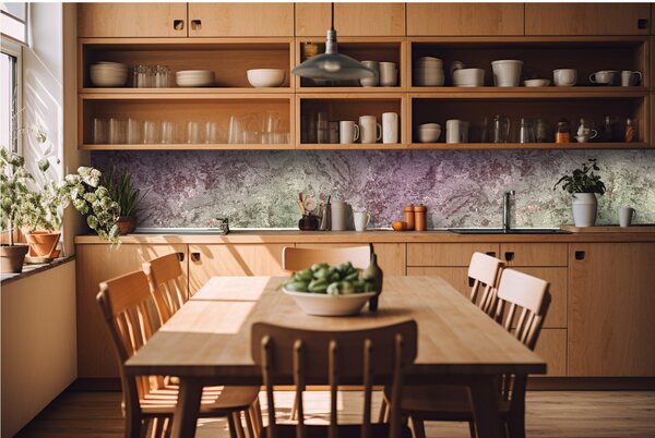 Fototapet pentru bucătărie - textura unui zid vechi de beton 420 x 60 cm