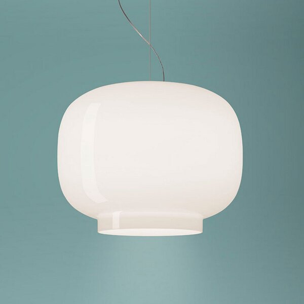 Foscarini Chouchin Bianco 1 lampă susp. LED E27, reglabil, Alb, Bucătărie, Sticlă, Design