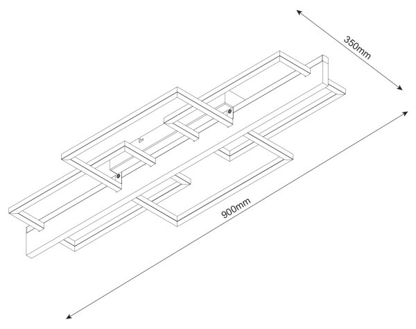 Plafonieră LED LARYSA LED/35W/230V 35x90 cm pin