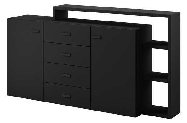 Comodă Bilsby Typ 27 (negru + negru mat). Promo -17%. 1030553