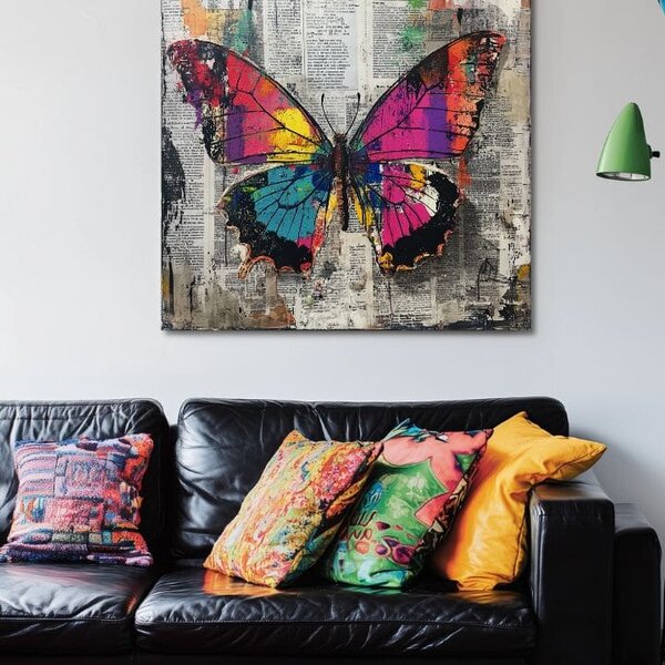 Tablou de perete Abstract Butterfly - Premium Print - 60x60 cm