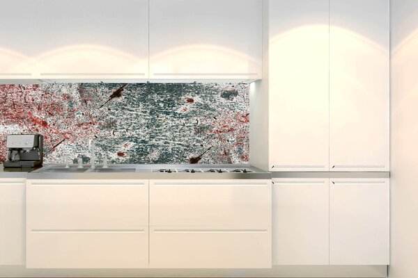 Fototapet pentru bucătărie - tablă metalică veche 180 x 60 cm