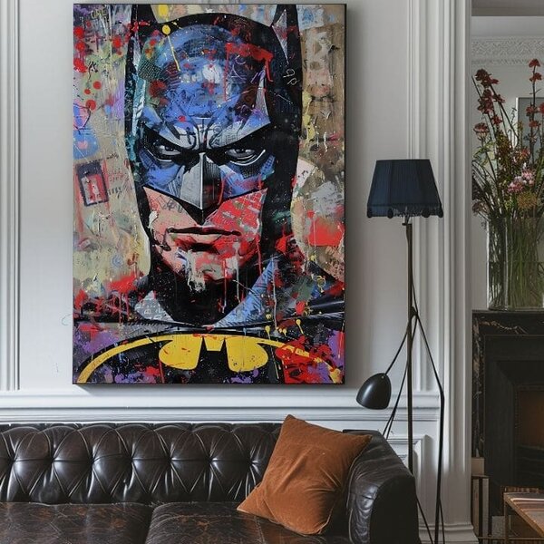 Tablou de perete BATMAN: Dark Guardian | finisată de mâna artistului - 60x90 cm