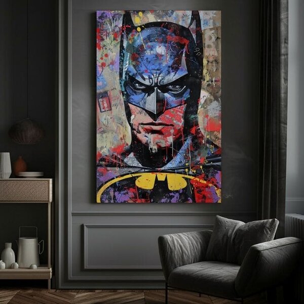 Tablou de perete BATMAN: Dark Guardian | finisată de mâna artistului - 60x90 cm