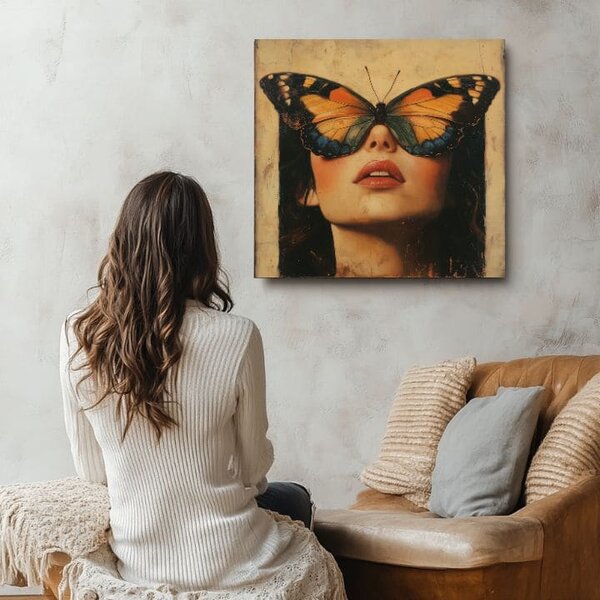 Tablou de perete Aripi de fluture - ochi misterioși - 60x60 cm