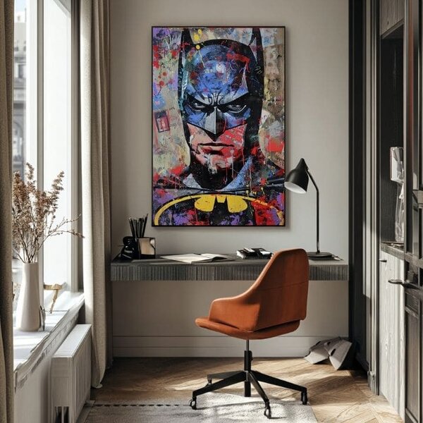 Tablou de perete BATMAN: Dark Guardian | finisată de mâna artistului - 60x90 cm