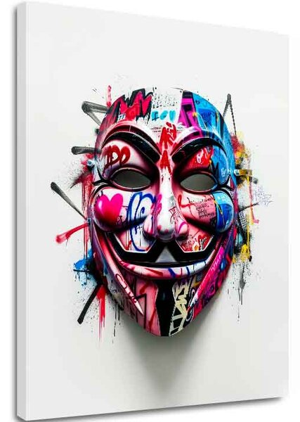 Tablou de perete ANONYMOUS MASK | Pânză italiană - 40x50 cm