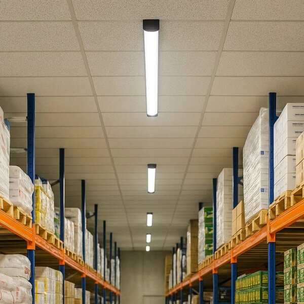 Corp de iluminat tubular LED/30W/230V 4000K 90 cm negru