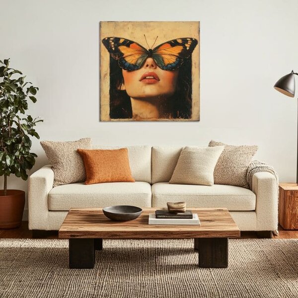 Tablou de perete Aripi de fluture - ochi misterioși - 60x60 cm