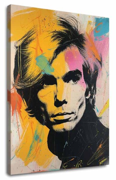 Tablou de perete ANDY WARHOL - Culorile revoluției pop | finisată de mâna artistului - 60x90 cm