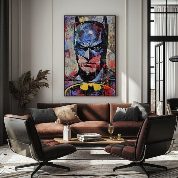 Tablou de perete BATMAN: Dark Guardian | finisată de mâna artistului - 60x90 cm