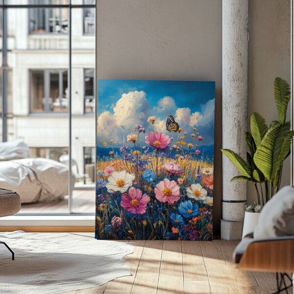 Tablou de perete Butterfly meadow - Premium print - 40x60 cm