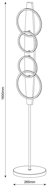 Lampă de podea LED MELISA, 25 W, 230 V, finisaj pin