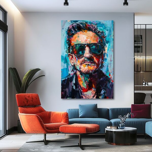Tablou de perete BONO - Melodia luminii | finisată de mâna artistului - 60x90 cm