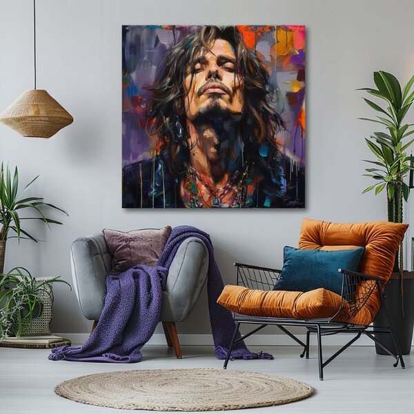 Tablou de perete CHRIS CORNELL - Voice of grunge scene | finisată de mâna artistului - 60x60 cm